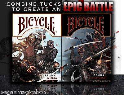 Feudal Ninja & Samurai 2 Deck Set Bicycle Playing Cards