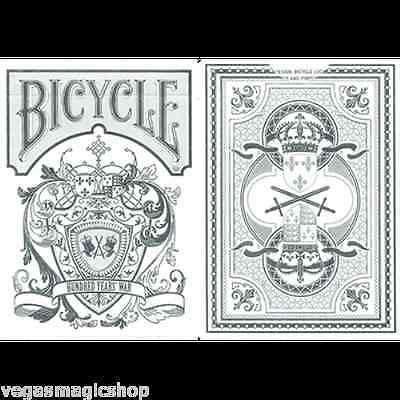 100 Hundred Years' War Silver Bicycle Playing Cards Deck