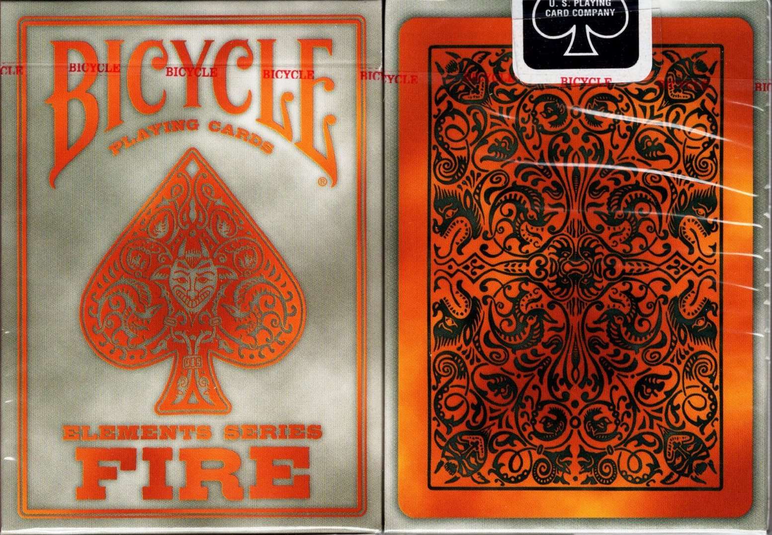 Fire Elements Series Grey Bicycle Playing Cards