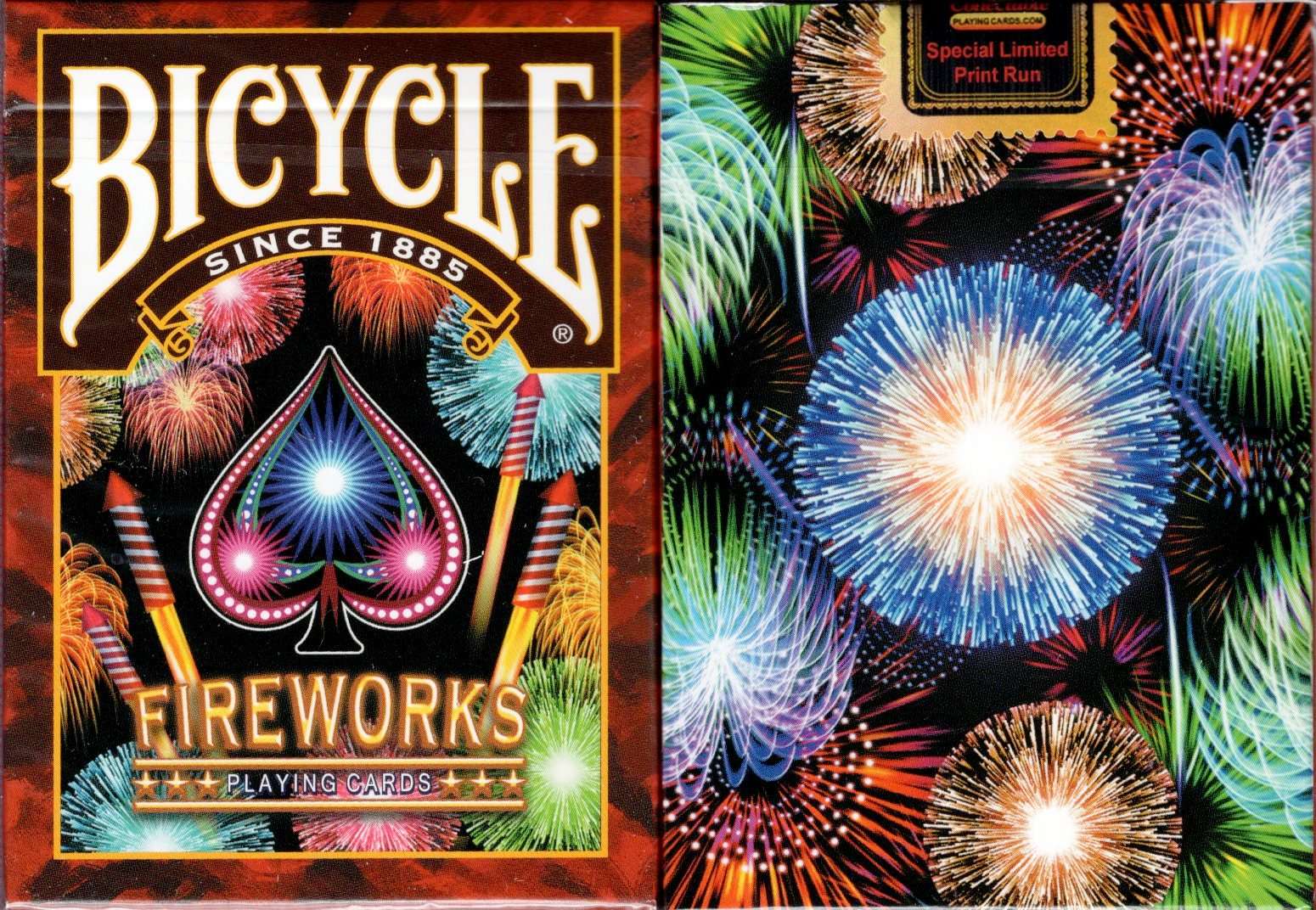 Fireworks v2 Bicycle Playing Cards