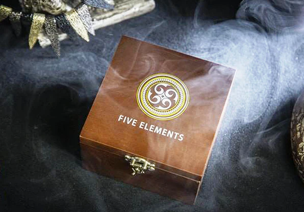 Five Elements Playing Cards Wooden Collection Set with 5 Dice