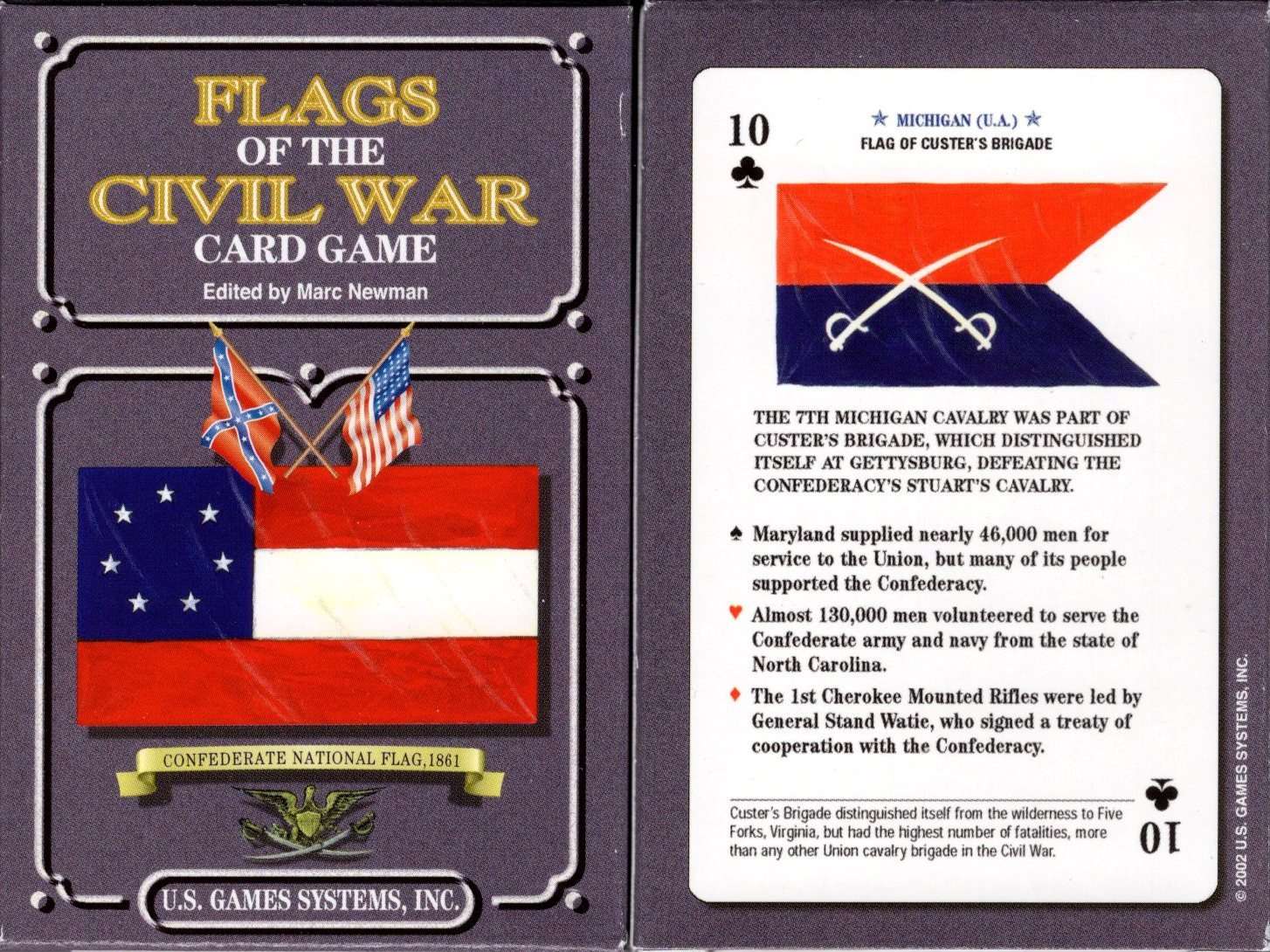 Flags of the Civil War Playing Cards USGS