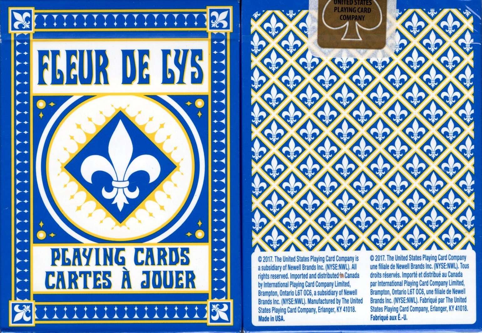 Fleur De Lys Blue Playing Cards USPCC