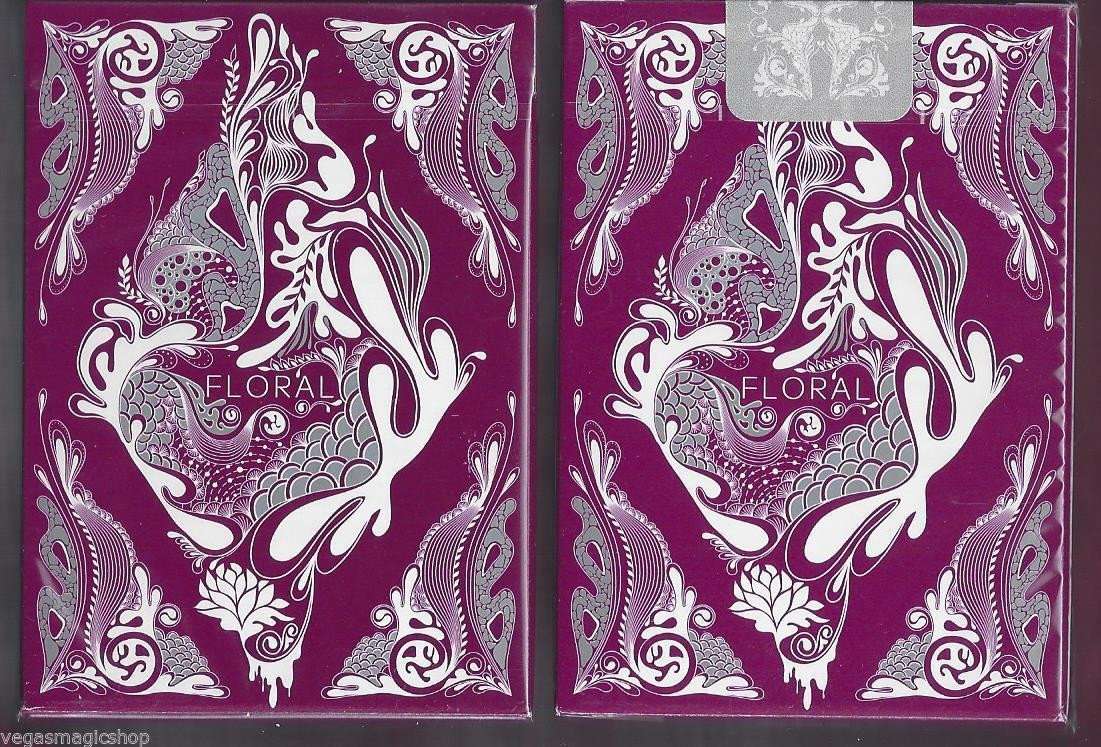 Floral Purple Playing Cards Deck