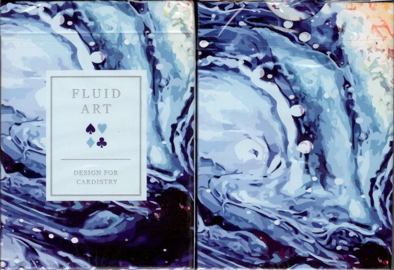 Fluid Art Blue Playing Cards TCC