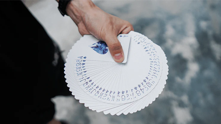 Fluid Art Blue Playing Cards TCC