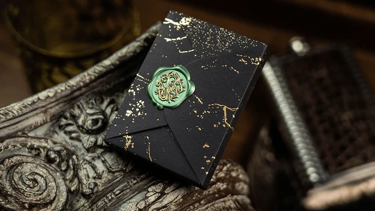 Fluid Art Green Luxury Playing Cards TCC