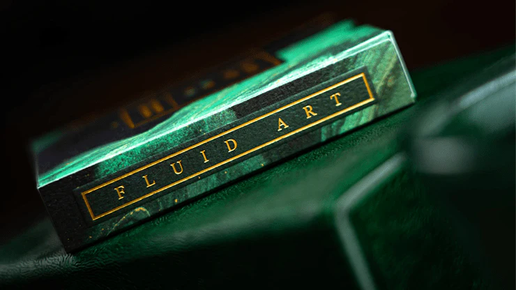 Fluid Art Green Luxury Playing Cards TCC