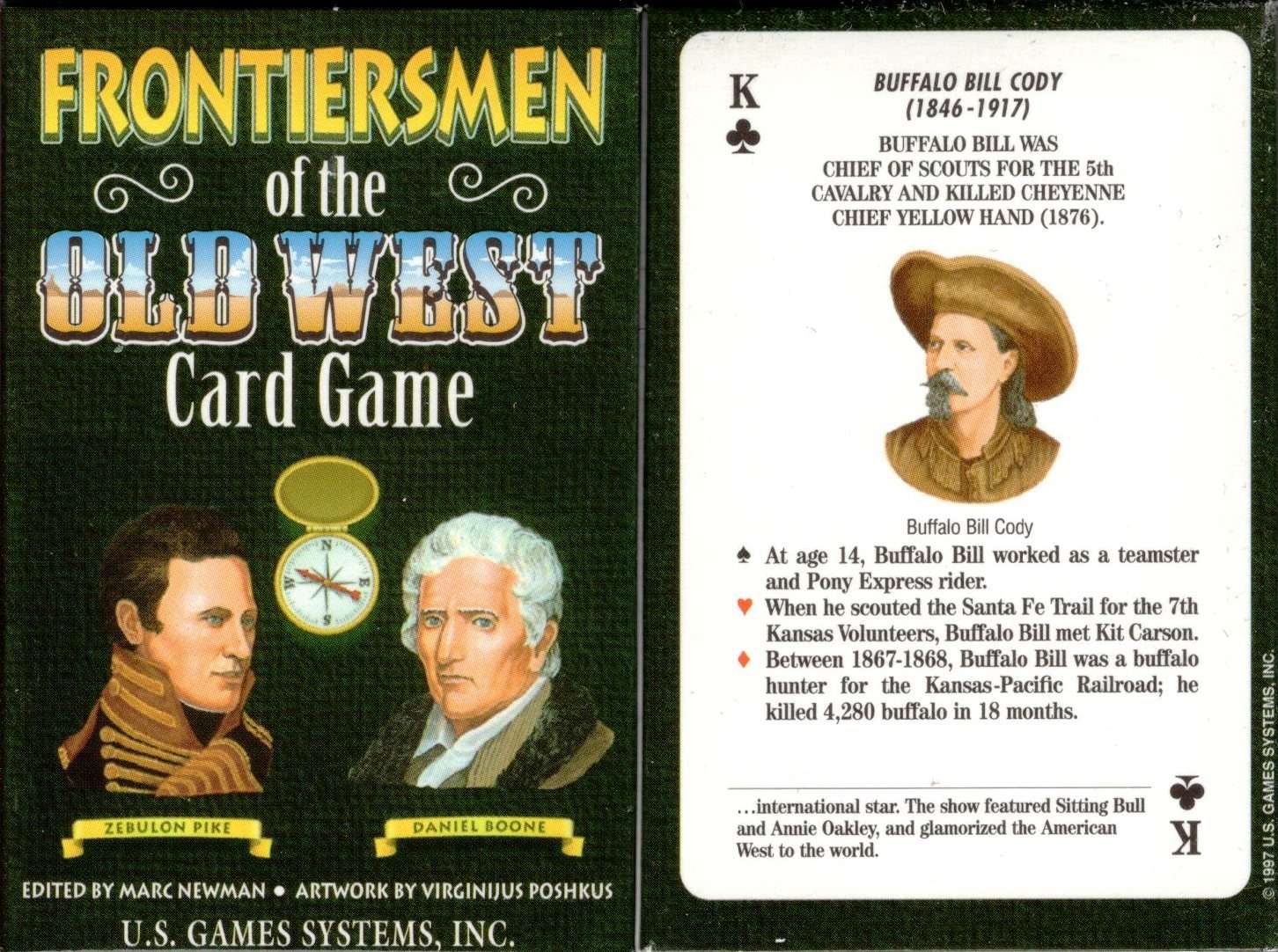 Frontiersmen of the Old West Playing Cards USGS