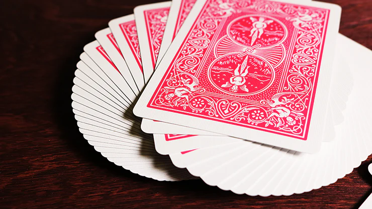 Fuchsia Rider Back Bicycle Playing Cards with Gaff Cards and 1 Joker