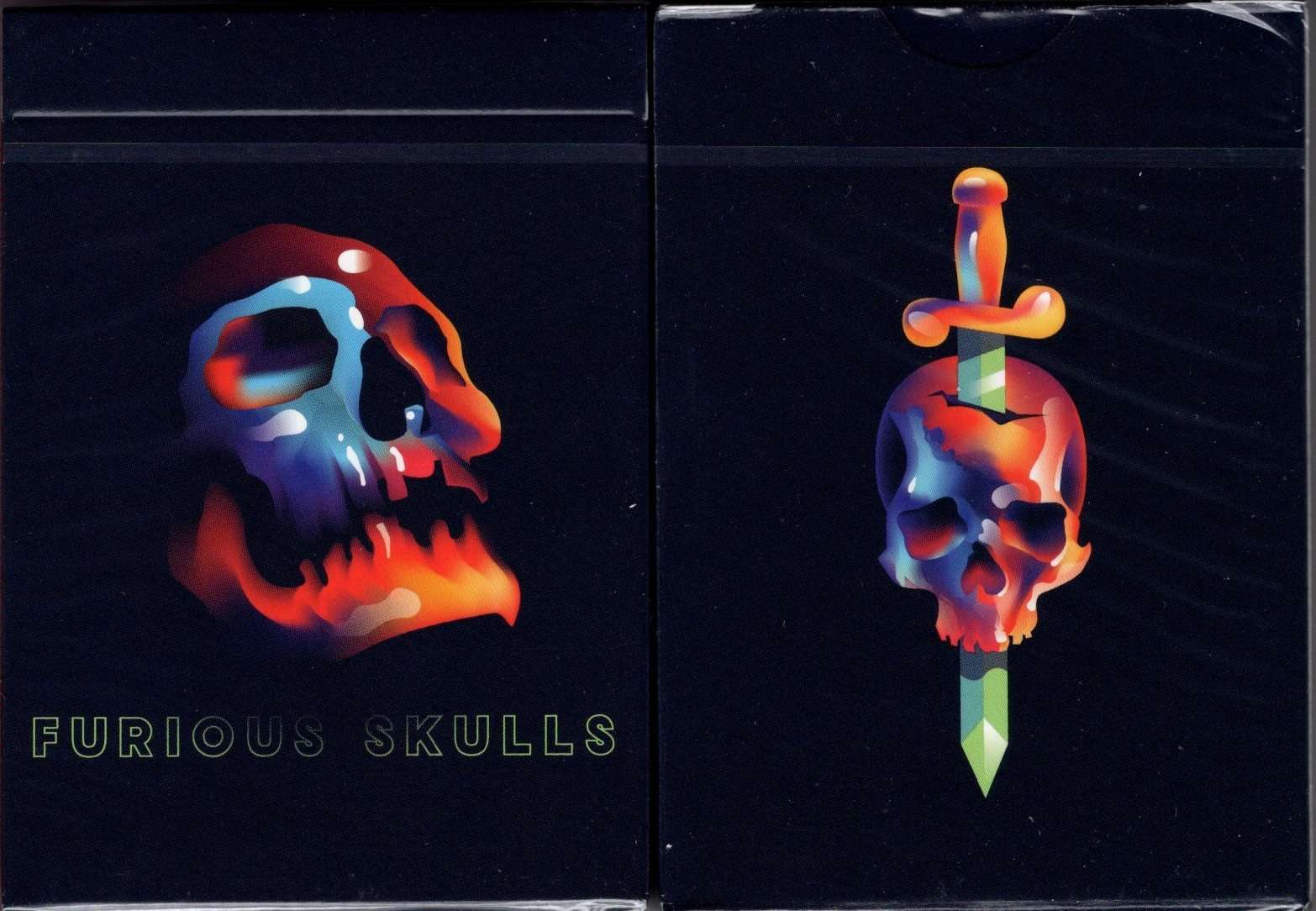 Furious Skulls Playing Cards USPCC