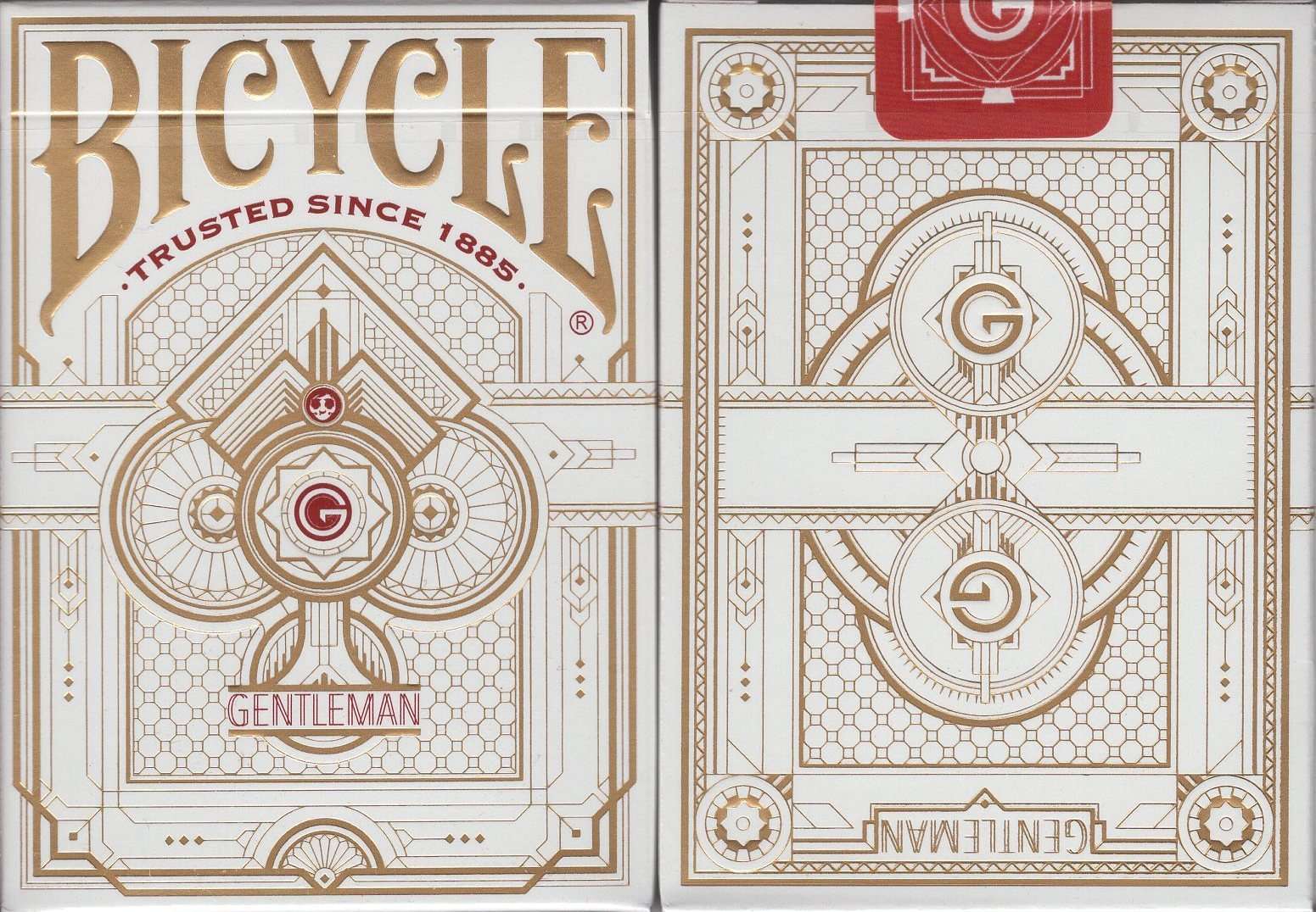 Gentleman White Bicycle Playing Cards