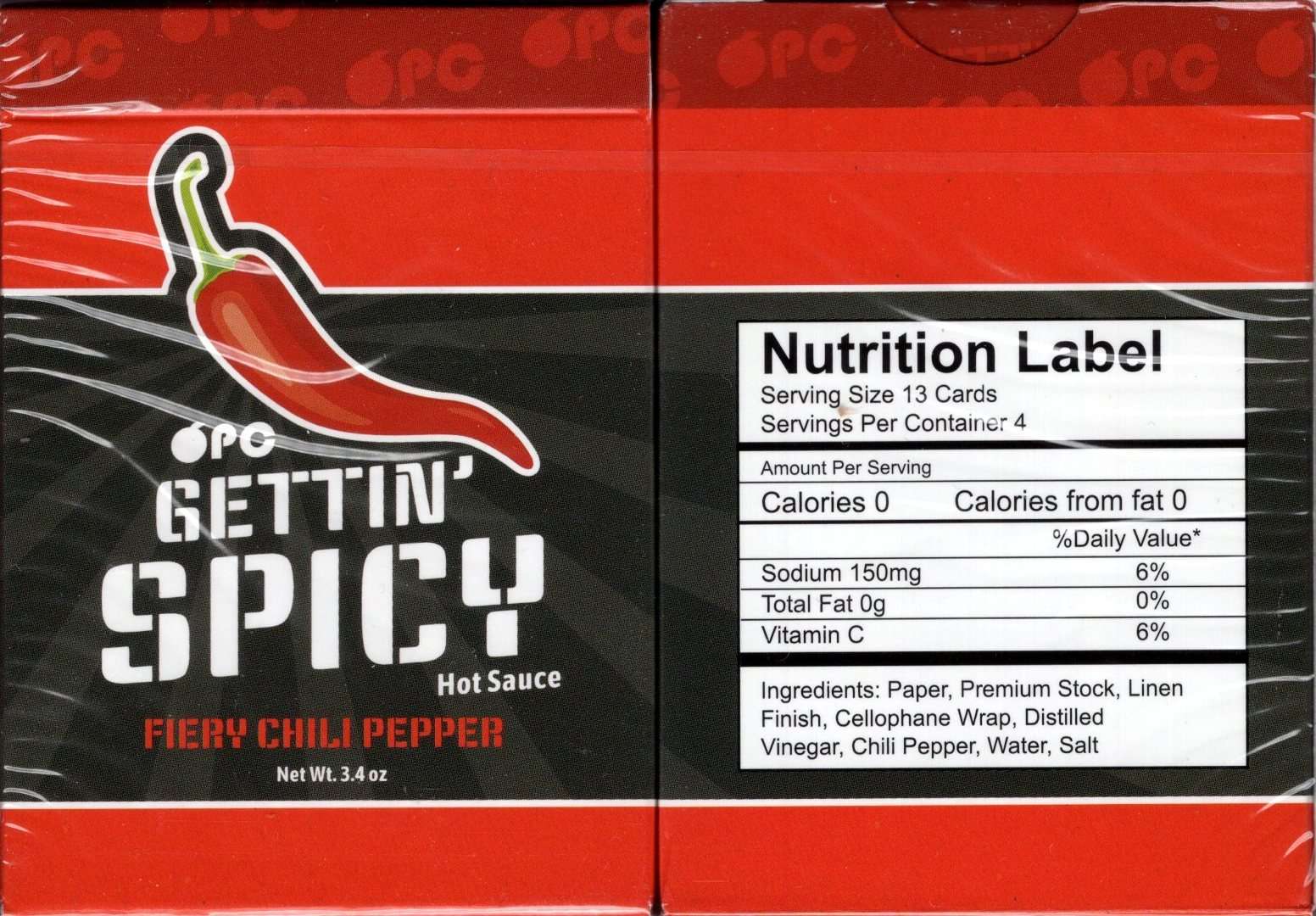 Gettin' Spicy Chili Pepper Playing Cards USPCC