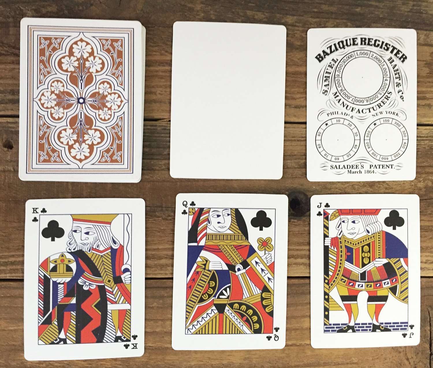 1864 Saladee's Replica Playing Cards Standard Deck Hart's Linen Eagle Deck