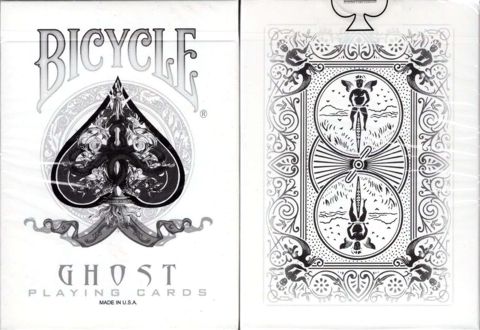 Ghost White Bicycle Playing Cards