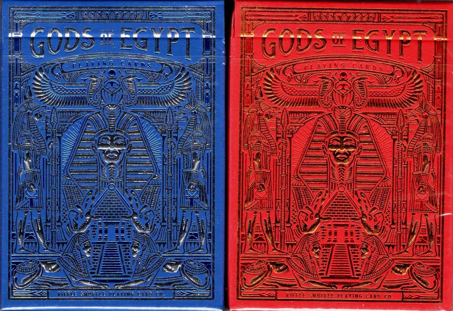 Gods of Egypt Gilded Playing Cards 2 Deck Set TWPCC