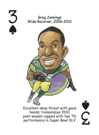 Green Bay Football Heroes Playing Cards