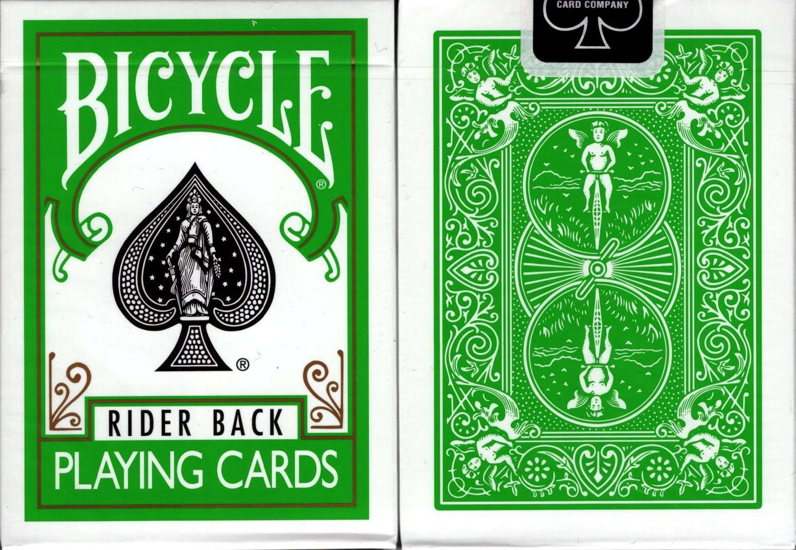 Green Rider Back Bicycle Playing Cards Deck with Gaff Cards and 1 Joker