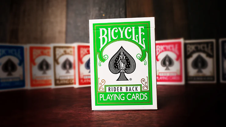 Green Rider Back Bicycle Playing Cards Deck with Gaff Cards and 1 Joker