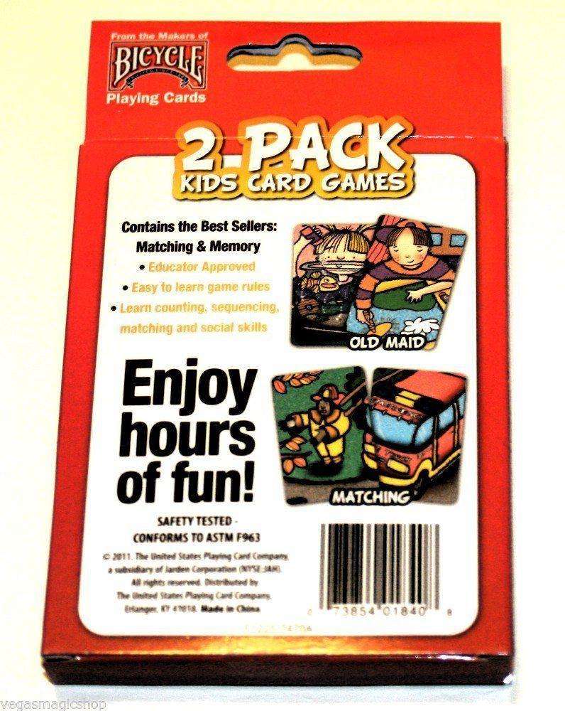 2 Pack Kids Card Games Playing Cards - Matching & Old Maid