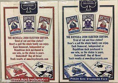2008 Election 2 Deck Set Bicycle Playing Cards