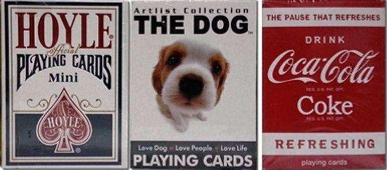 Hoyle Dog Coke 3 Deck Set Mini Playing Cards Small Size