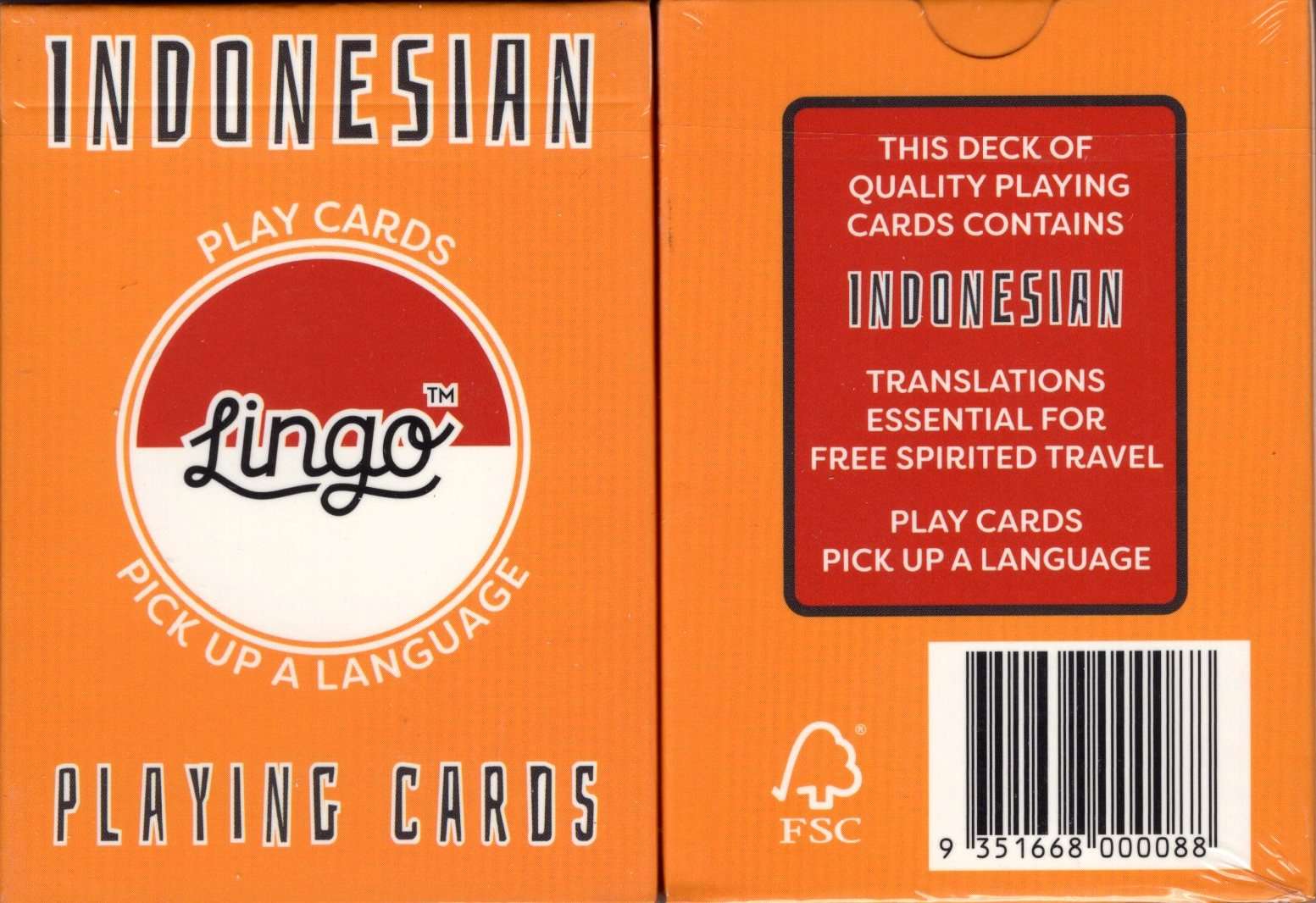 Indonesian Lingo Playing Cards