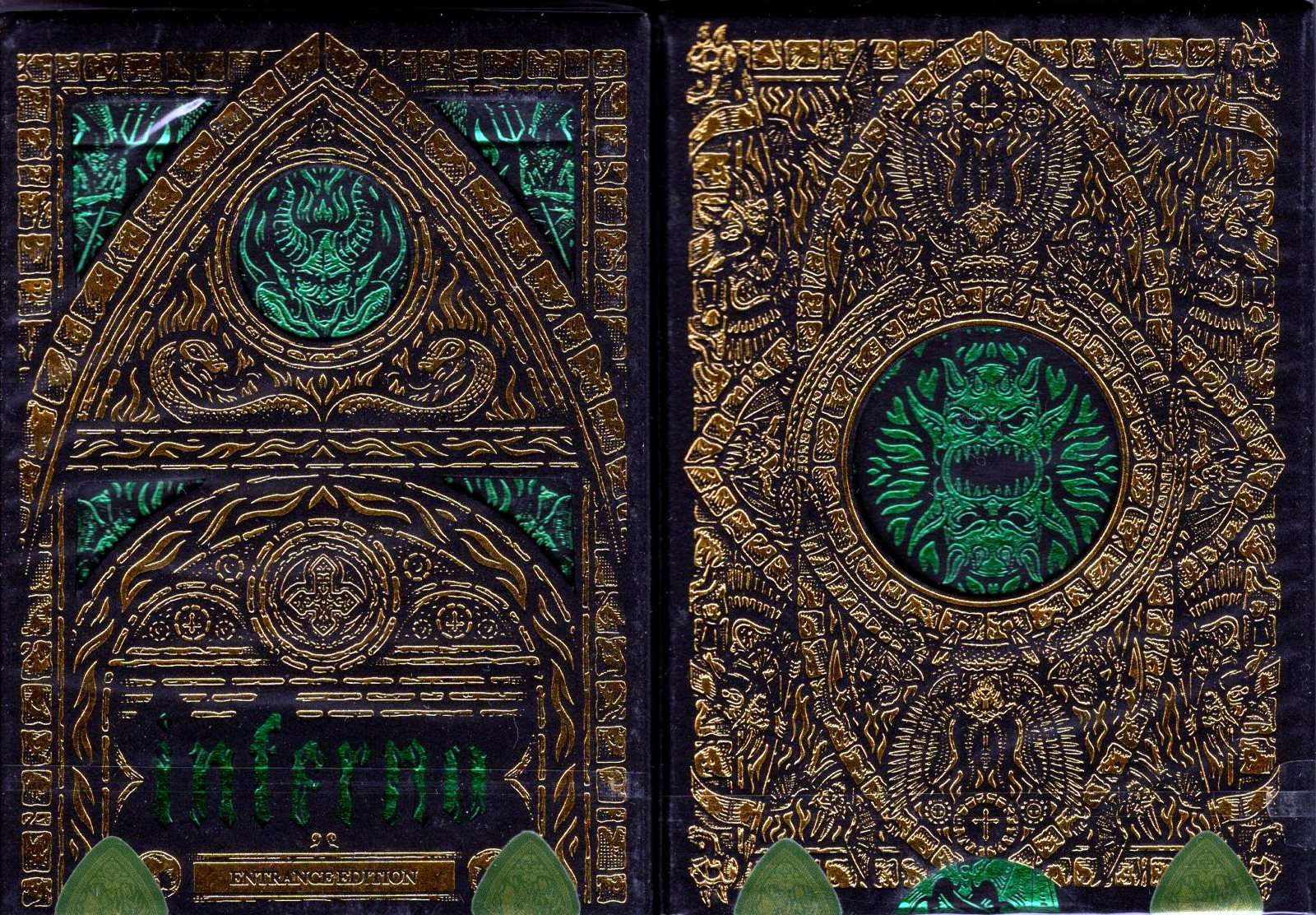 Inferno Emerald Blaze Playing Cards TPCC
