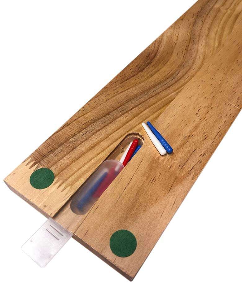 Bicycle 3-Track Color Coded Wooden Cribbage Board