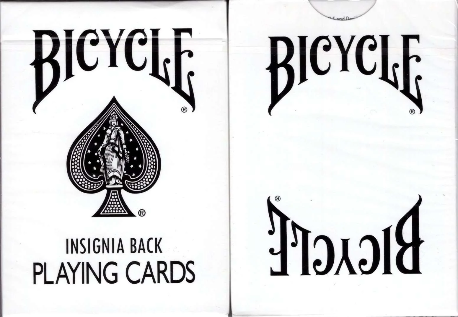 Insignia Back White Bicycle Playing Cards