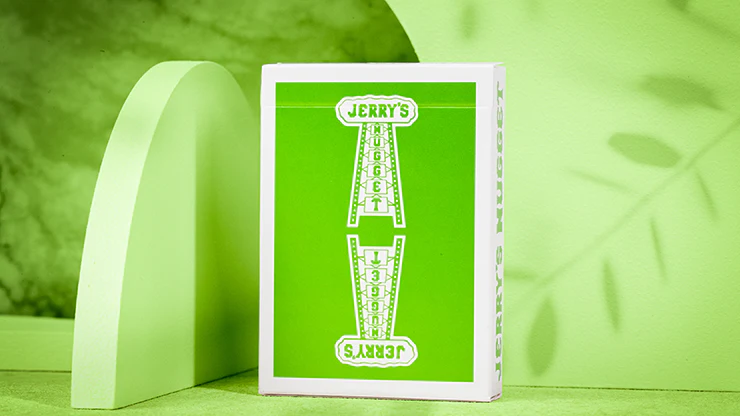 Jerry's Nugget Monotone Metallic Green Playing Cards USPCC