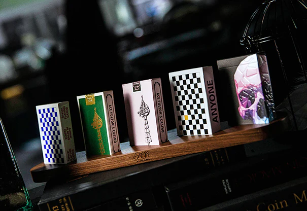 5 Deck Wooden Sideways Playing Card Display Batten