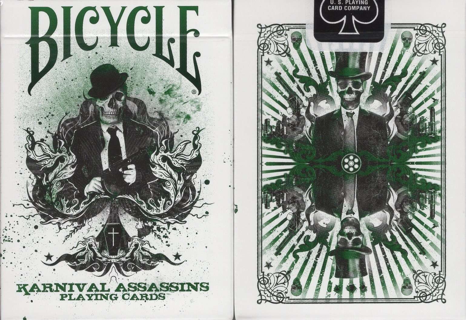 Karnival Assassins Green Bicycle Playing Cards