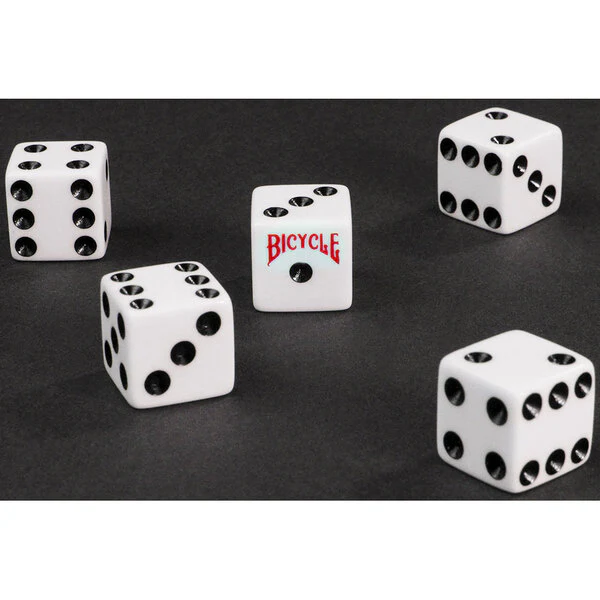 Bicycle Dice 5 Pack - Perfect for Poker and More