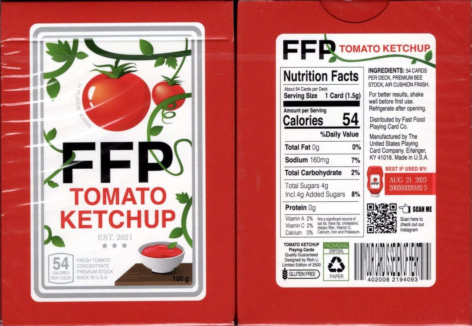 Ketchup Playing Cards USPCC