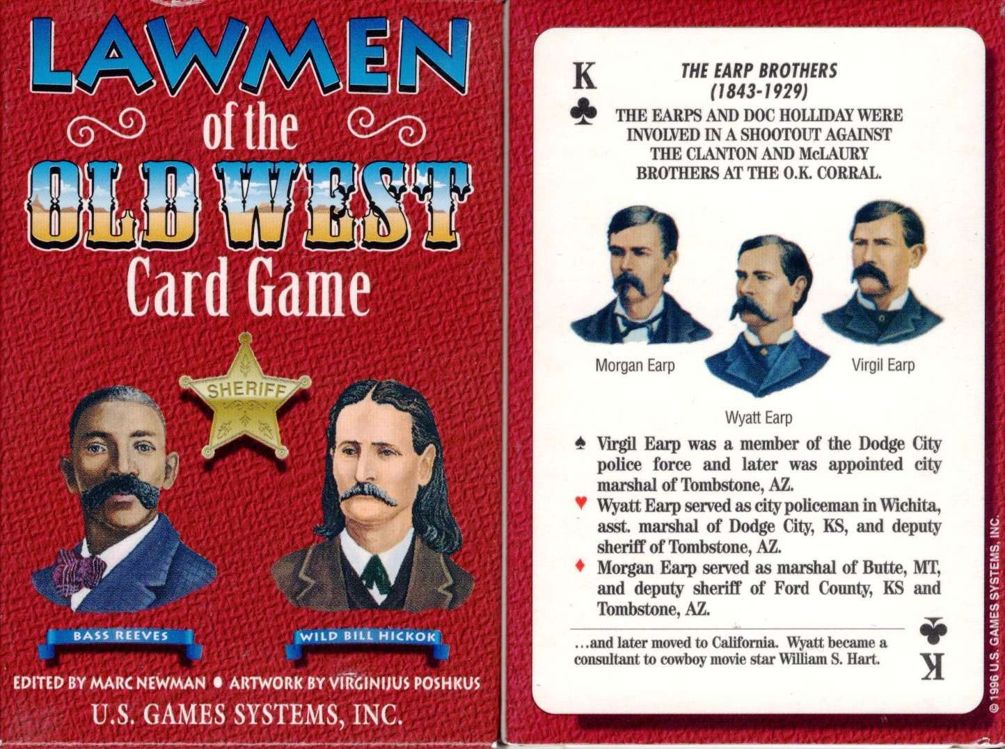 Lawmen of the Old West Playing Cards USGS