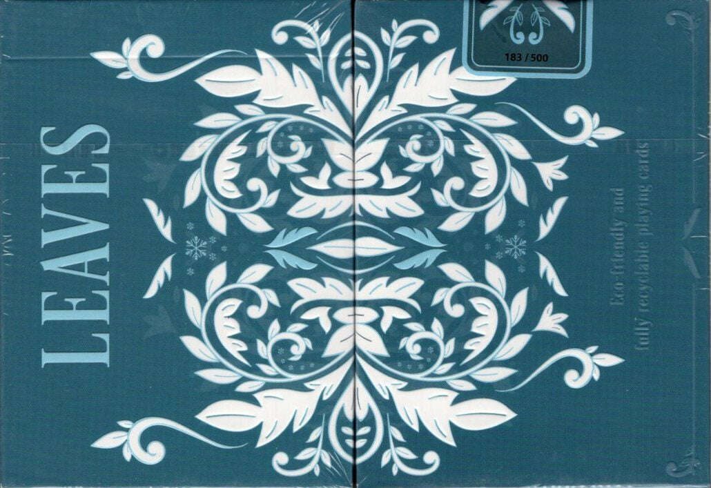 Leaves Winter Blue Playing Cards DCHC