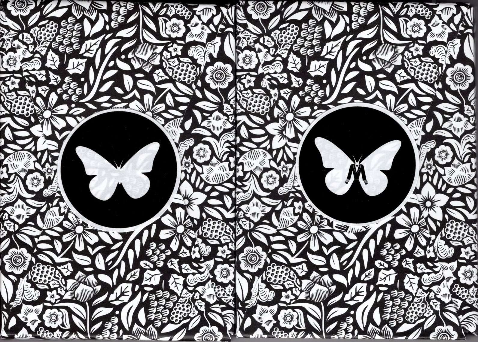 Limited Edition Butterfly Playing Cards (Black and White) by Ondrej Psenicka