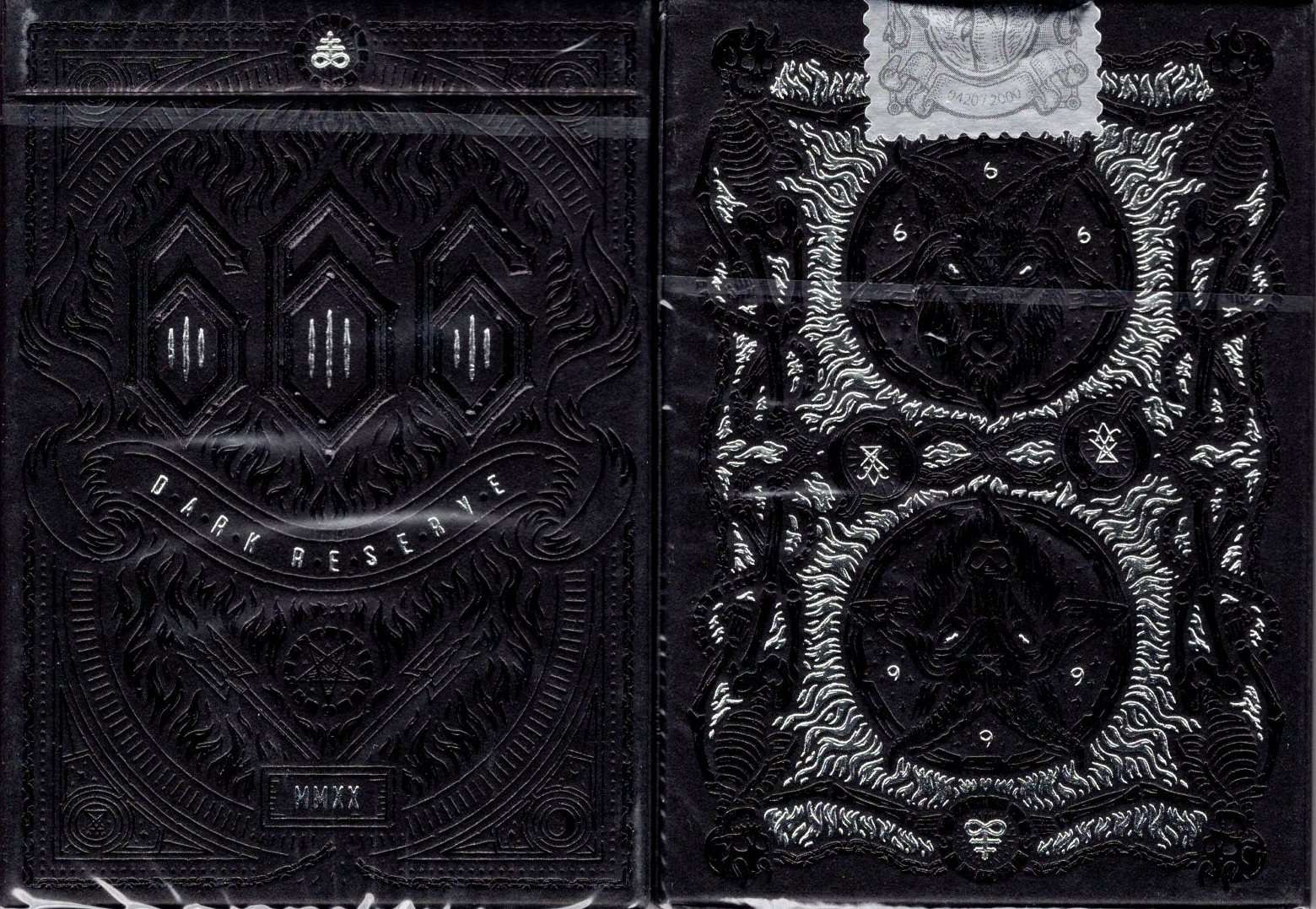 666 Silver Dark Reserve Playing Cards Cartamundi