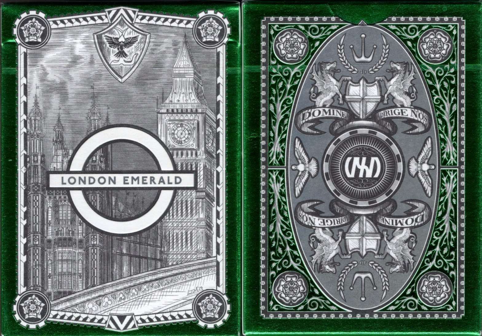 London Emerald Diffractor Playing Cards