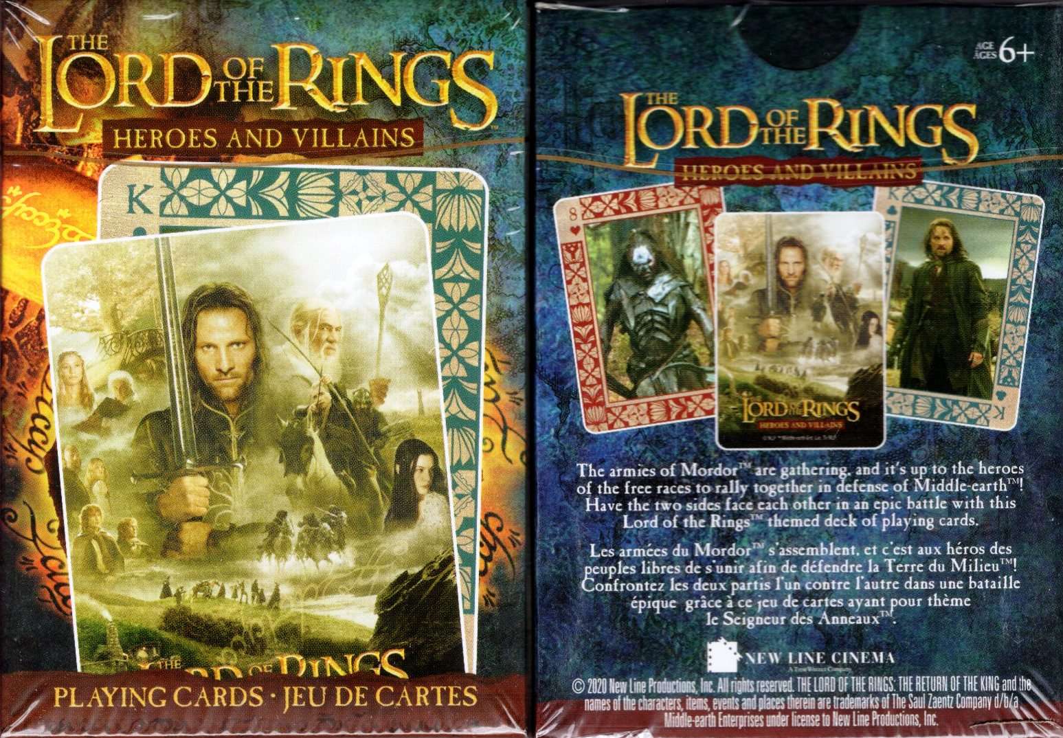 Lord of the Rings Heroes and Villains Playing Cards Aquarius