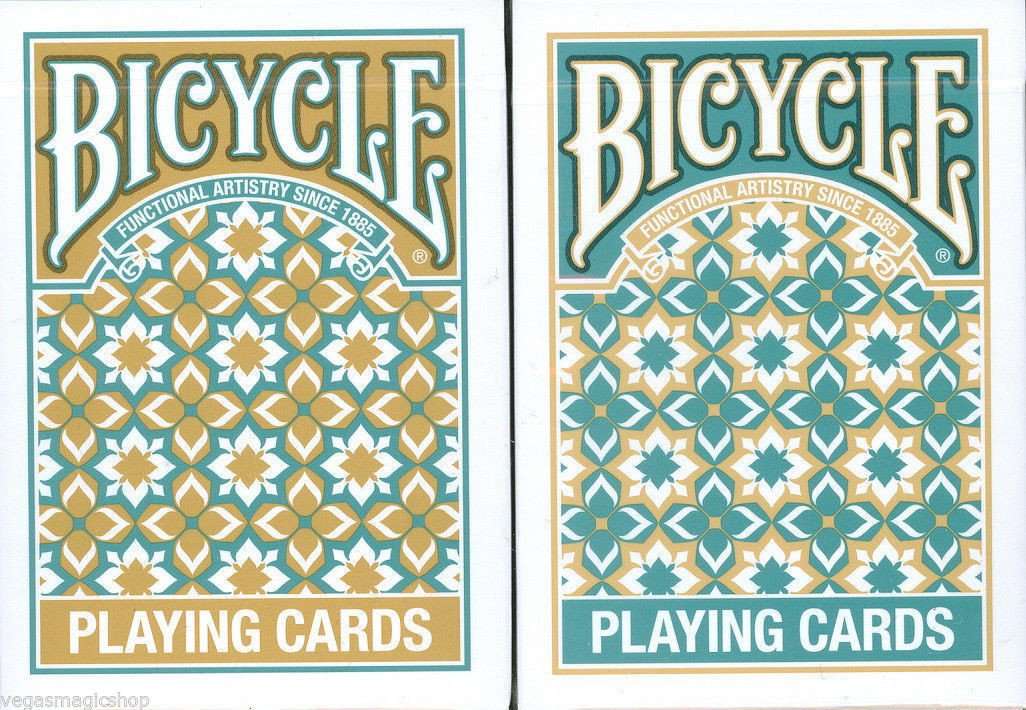 Madison Bicycle Playing Cards Turquoise & Gold
