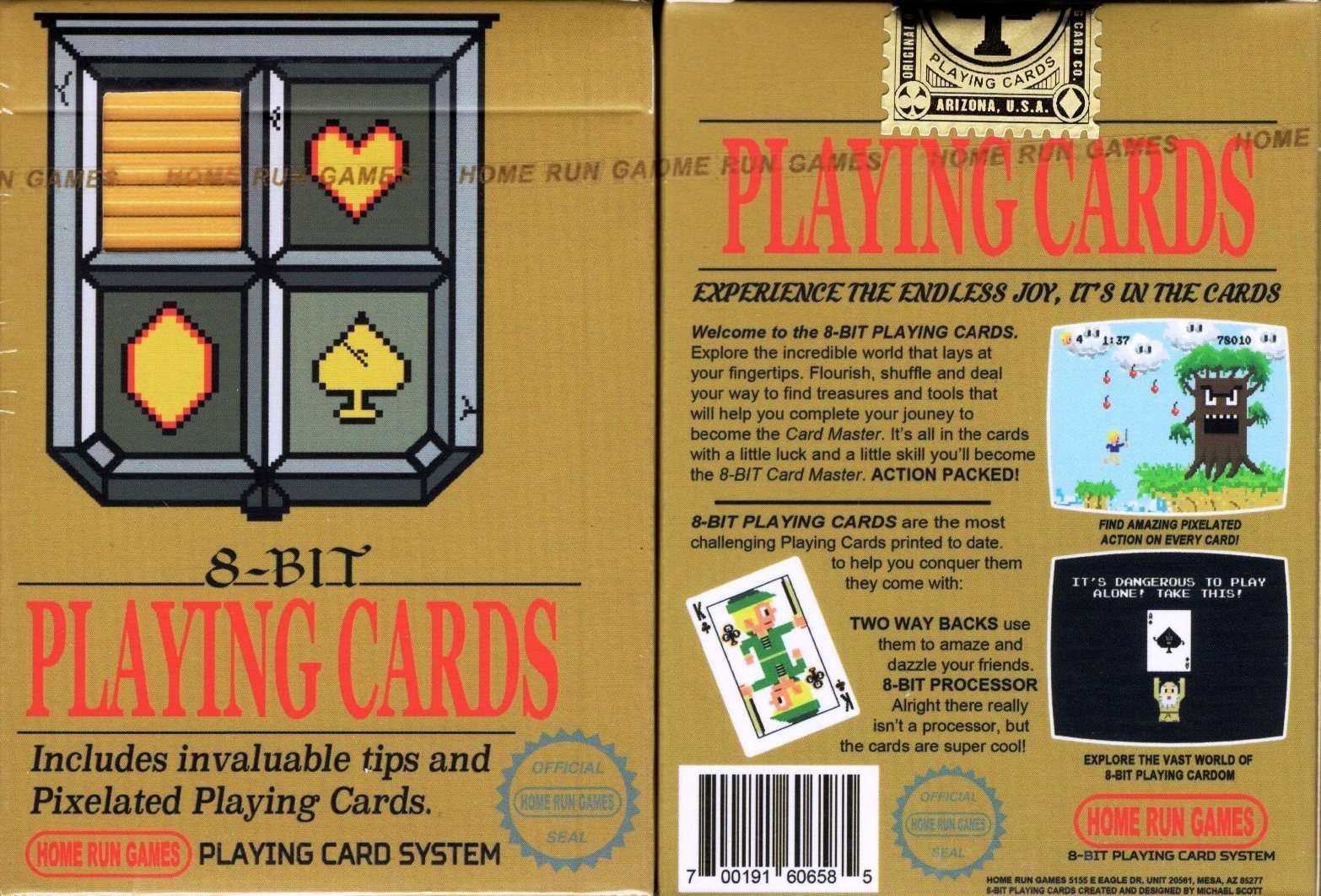 8-Bit Gold Playing Cards