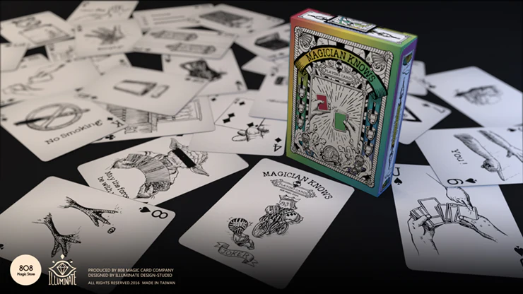 Magician Knows V1 Black and White Playing Cards by 808 Magic and Alan Wong 1 4239-magician-knows-v1-black-and-white-playing-cards-by-808-magic-and-alan-wong-1.webp