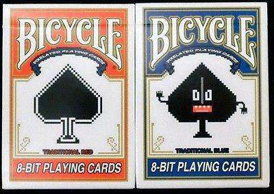 8-Bit Traditional 2 Deck Set Pixelated Bicycle Playing Cards