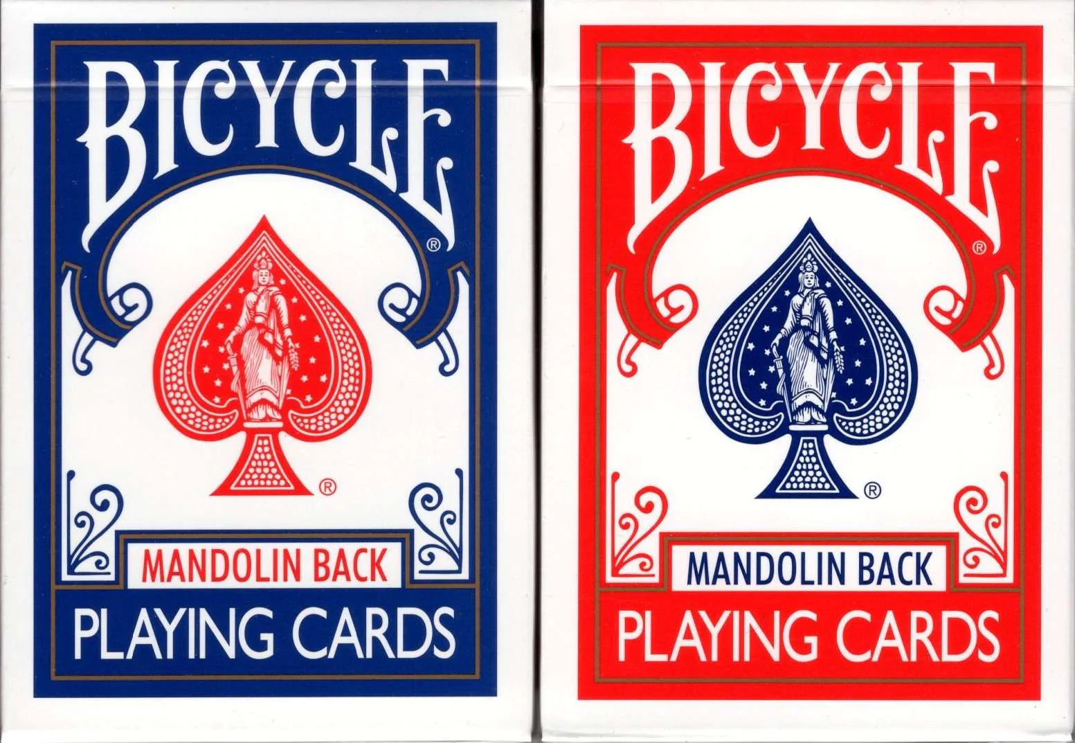Mandolin 809 Red & Blue Back 2 Deck Set Bicycle Playing Cards