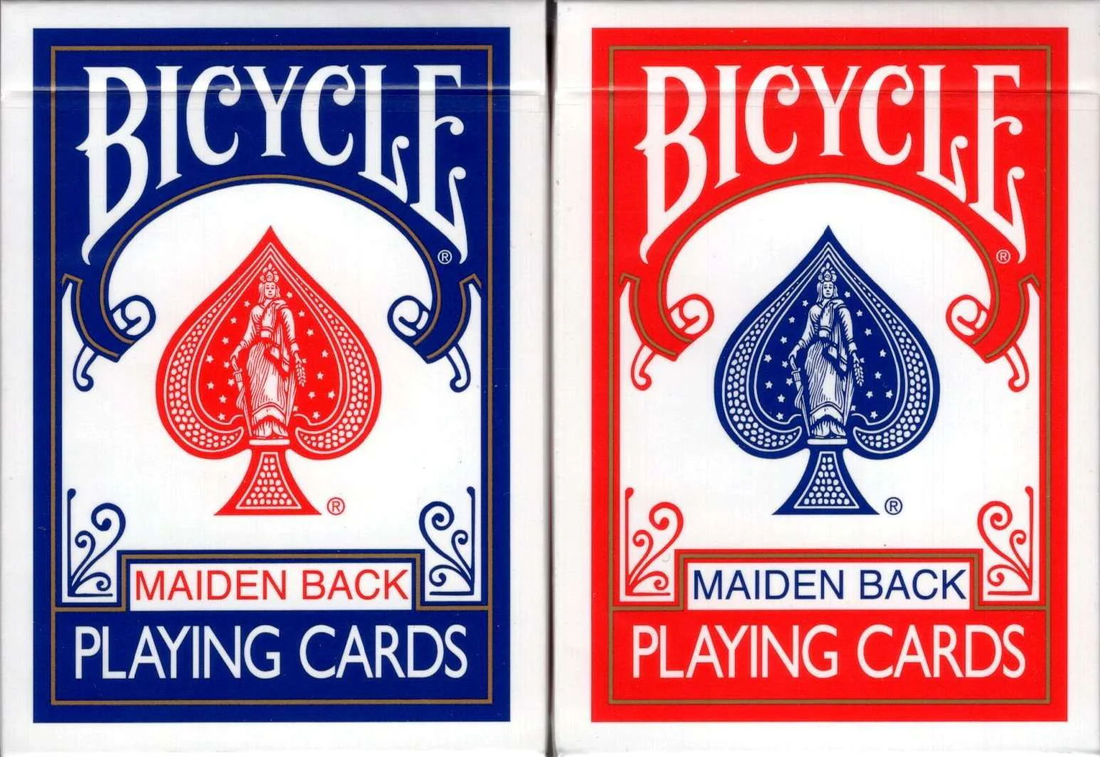 Marked VF Maiden Back Bicycle Playing Cards - Blue & Red