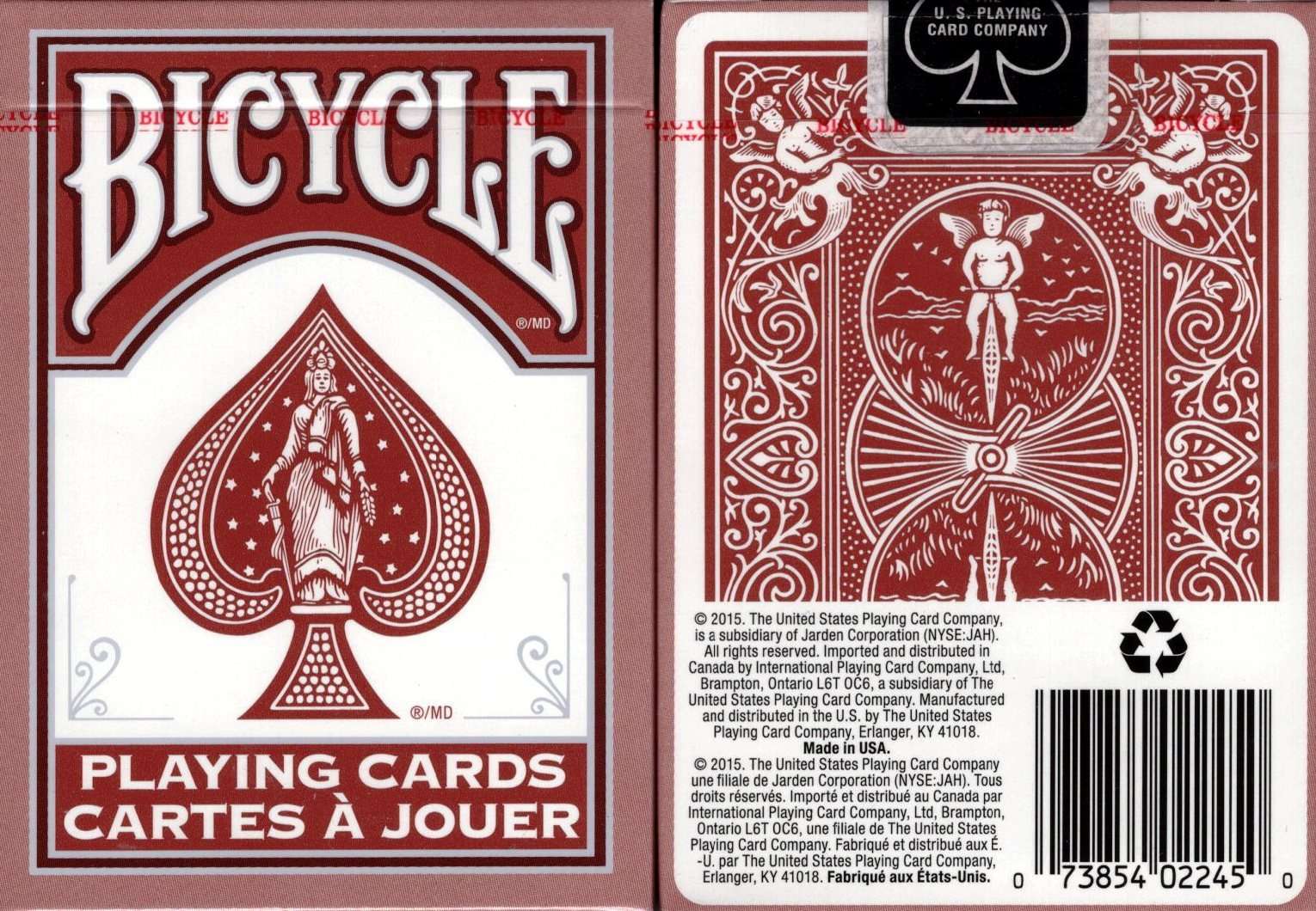Marsala Bicycle Playing Cards