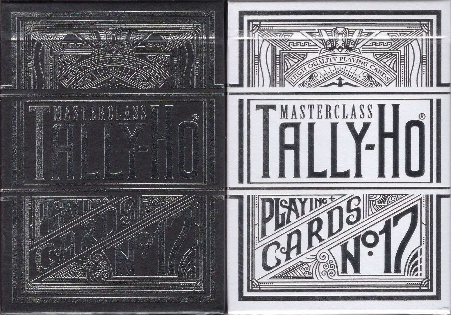 Masterclass Tally-Ho Playing Cards - Black & White