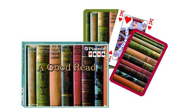 A Good Read 2 Deck Set Bridge Playing Cards Piatnik